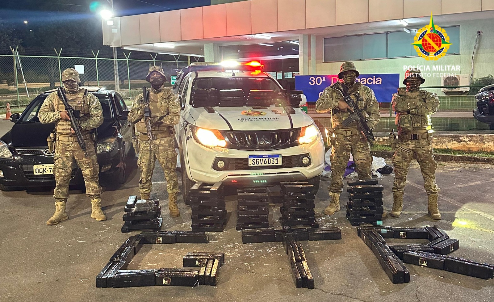 PMDF apreende 200 kg de maconha e prende motorista no Paranoá