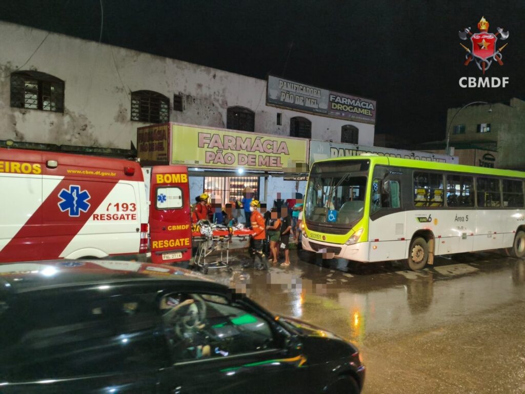 Ônibus atinge criança em Ceilândia e mobiliza resgate no fim da tarde