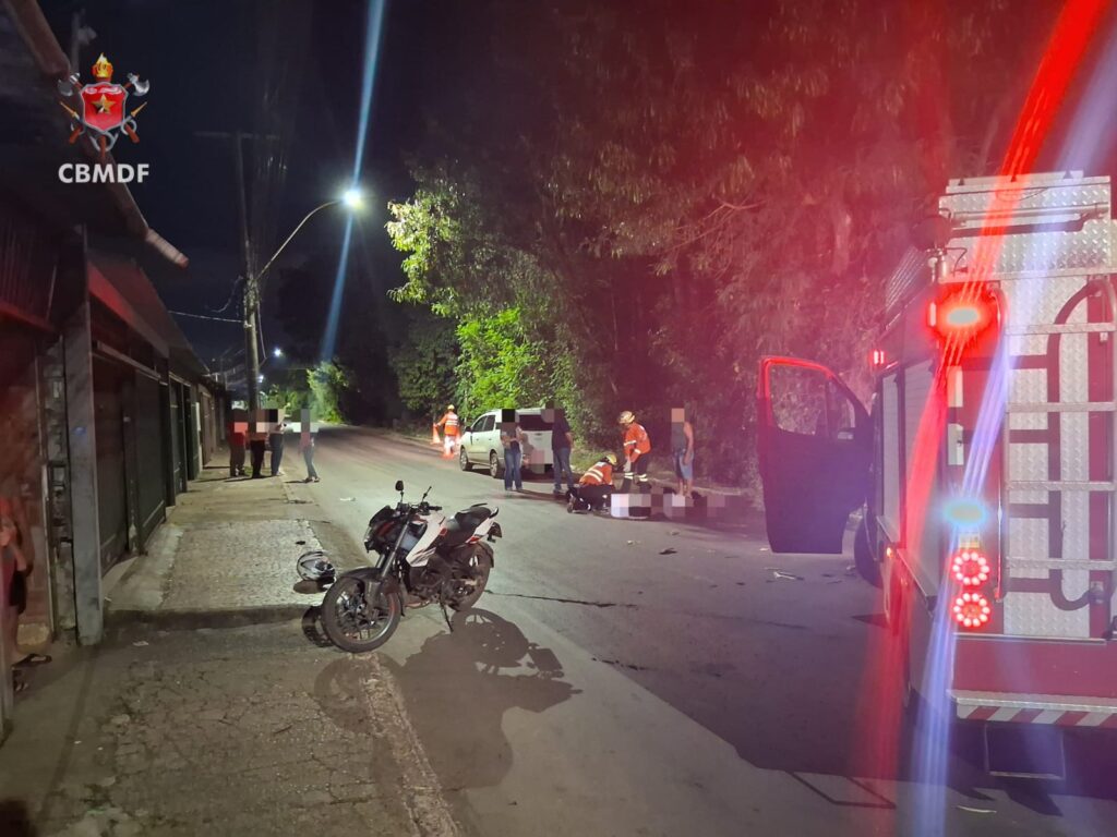 Queda de moto termina em morte na Ceilândia na noite desta segunda