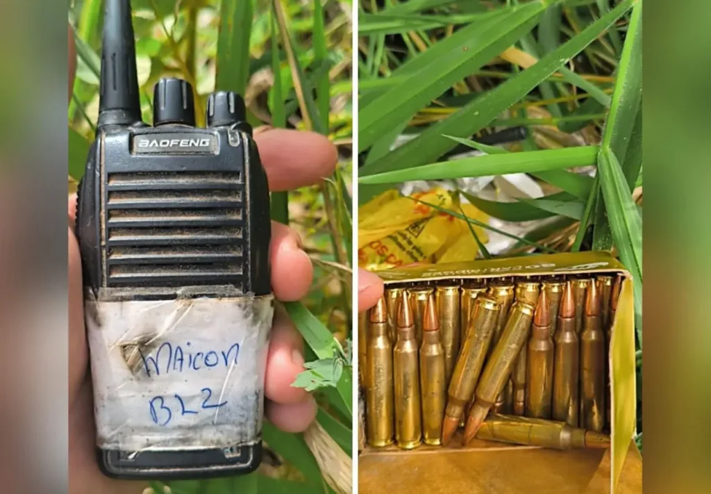 PM apreende munições de fuzil e rádios usados por traficantes em Aparecida