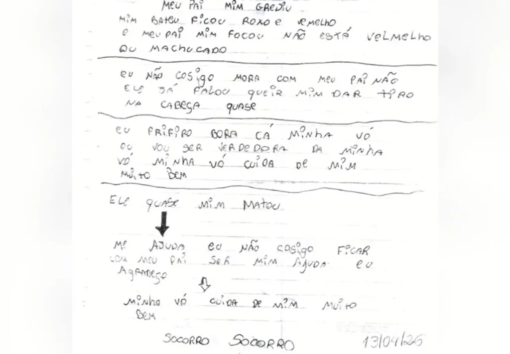 'Ele quase me matou': pai é preso em Goiânia após garota denunciar agressões em carta