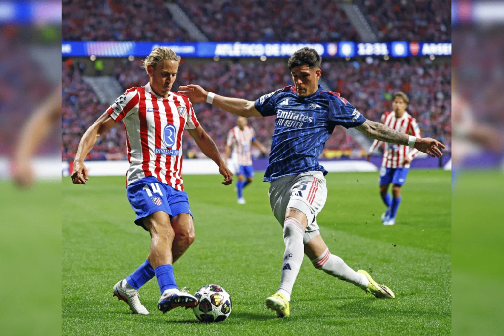 Com gols de pênalti, Atlético de Madrid e Arsenal empatam na Champions