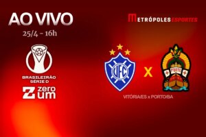 Série D ZeroUm: Metrópoles transmite Vitória-ES x Porto-BA. Siga no YouTube