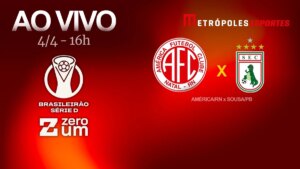 Série D ZeroUm: Metrópoles transmite América-RN x Sousa-PB ao vivo. Acompanhe no YouTube