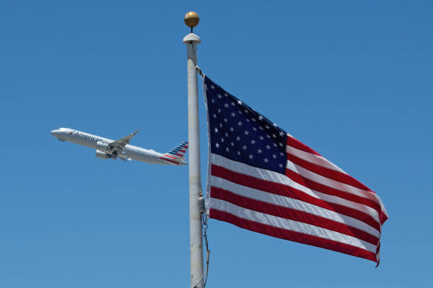 bandeira eua aviao