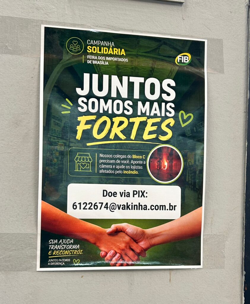 Lojistas afetados por incêndio retomam atividades na Feira dos Importados 