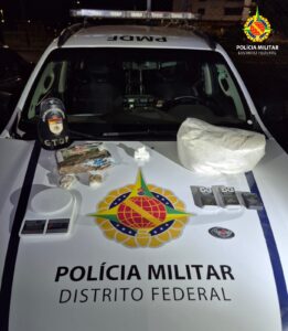 PM apreende drogas e materiais de tráfico em área rural do Recanto das Emas