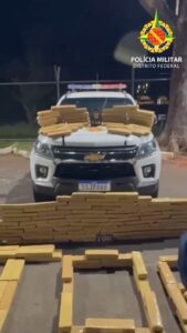 BPRv apreende 167 tabletes de maconha em blitz na EPIA, no DF