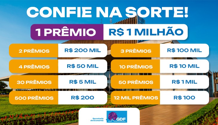 Sorteio do Nota Legal com prêmios de até R$ 1 milhão ocorre em 20 de maio