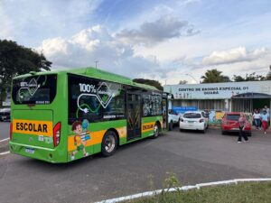 DF testa ônibus escolar elétrico na rede pública