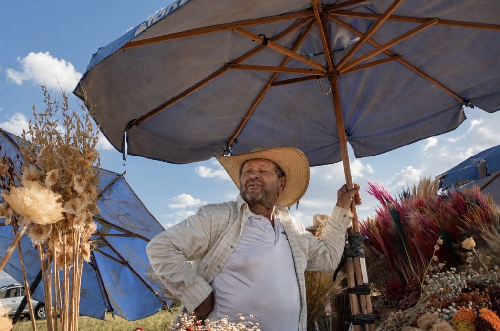 Entre flores secas e memórias do Cerrado, artesão resiste há 40 anos na Esplanada dos Ministérios