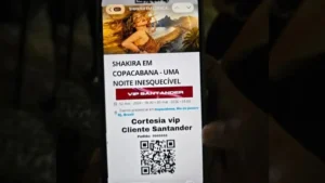 Homem lucra R$ 6 mil com ingressos falsos para o show da Shakira no Rio e é preso