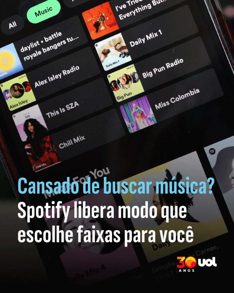 Cansado de buscar música? Spotify libera modo que escolhe faixas para você