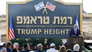 Nos “Altos de Trump”, israelenses gostam de Trump apesar do acordo com Irã