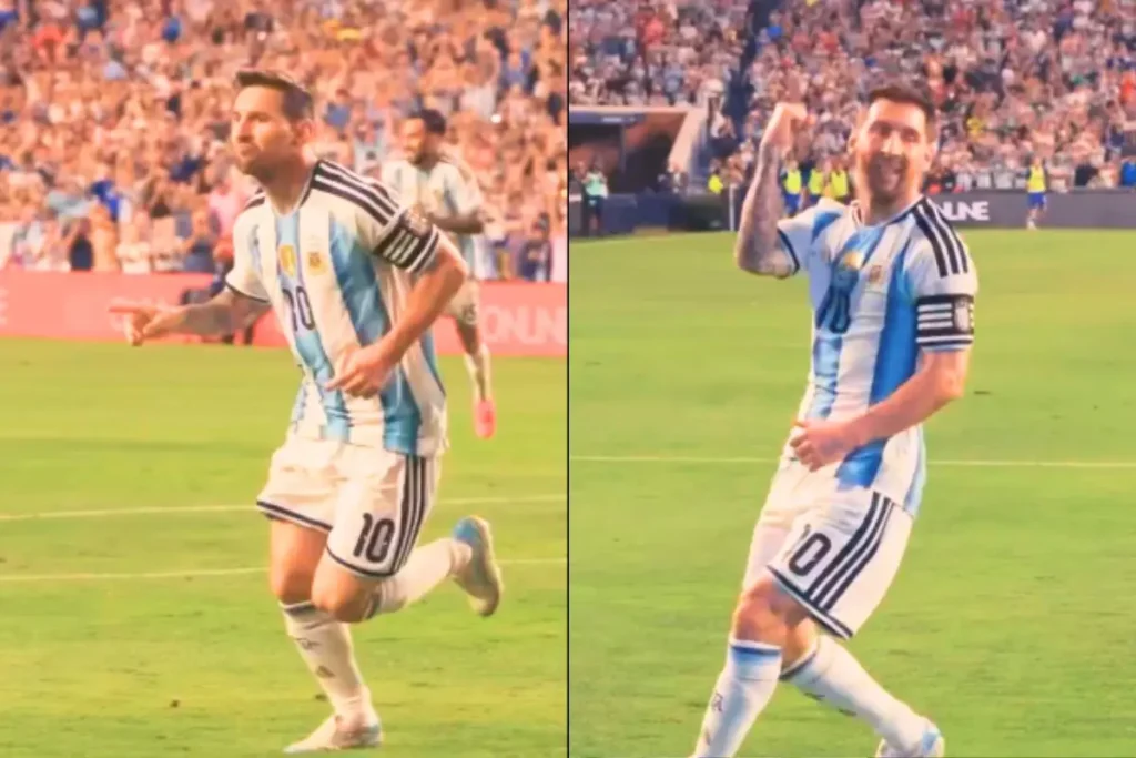 Messi volta à Argentina e marca gol no 2º toque na bola