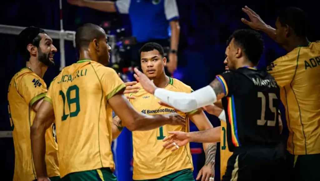 Brasil perde para a Itália e chega a segunda derrota seguida na Liga das Nações Masculina de Vôlei