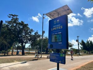 Pista com radar de velocidade vira atração entre corredores no Parque da Cidade