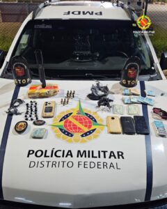 Homem é preso com cocaína, munições e mais de R$ 6 mil em Taguatinga