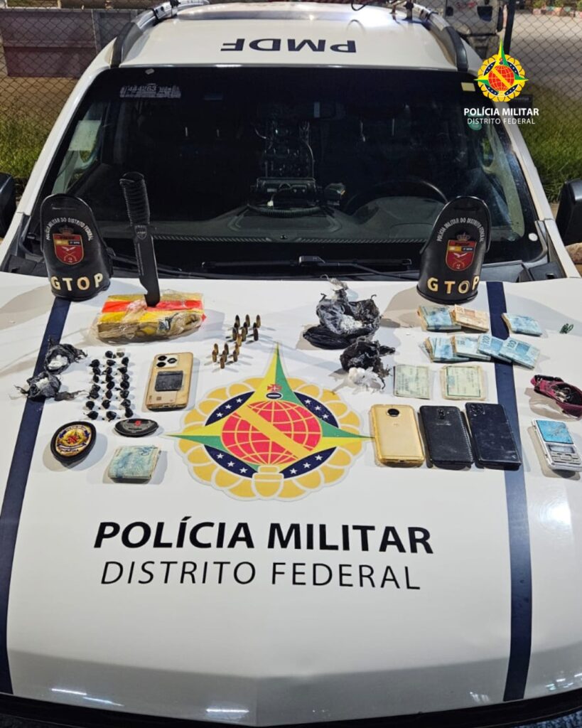 Homem é preso com cocaína, munições e mais de R$ 6 mil em Taguatinga