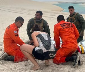 Turista de SP sofre lesão na coluna após mergulho nos Lençóis Maranhenses