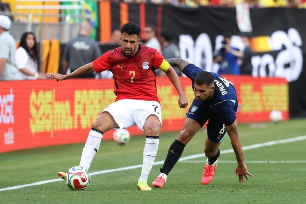 Brasil e Egito vão para o intervalo empatando em 1 x 1 nos EUA