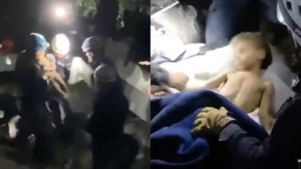 Criança de 3 anos é resgatada após ficar 6 dias sob escombros de imóvel na Venezuela