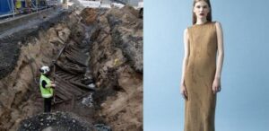Como restos de um navio do século 17 foram transformados em vestidos?