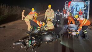 Gestante e motociclista ficam feridos após acidente em Sobradinho