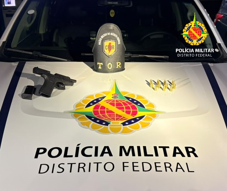 PM prende homem com pistola de uso restrito e numeração raspada em Santa Maria