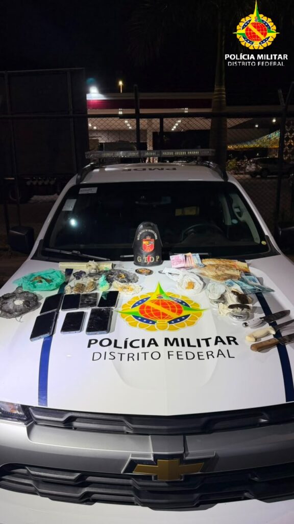 Homem é preso por tráfico de drogas durante operação da PM na QNL 18, em Ceilândia