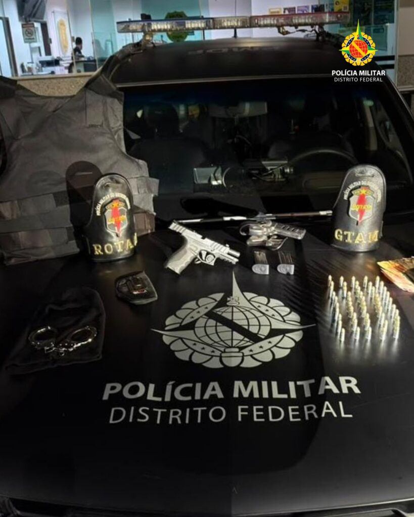 ROTAM prende homem com arma de uso restrito e captura foragido da Justiça em Ceilândia