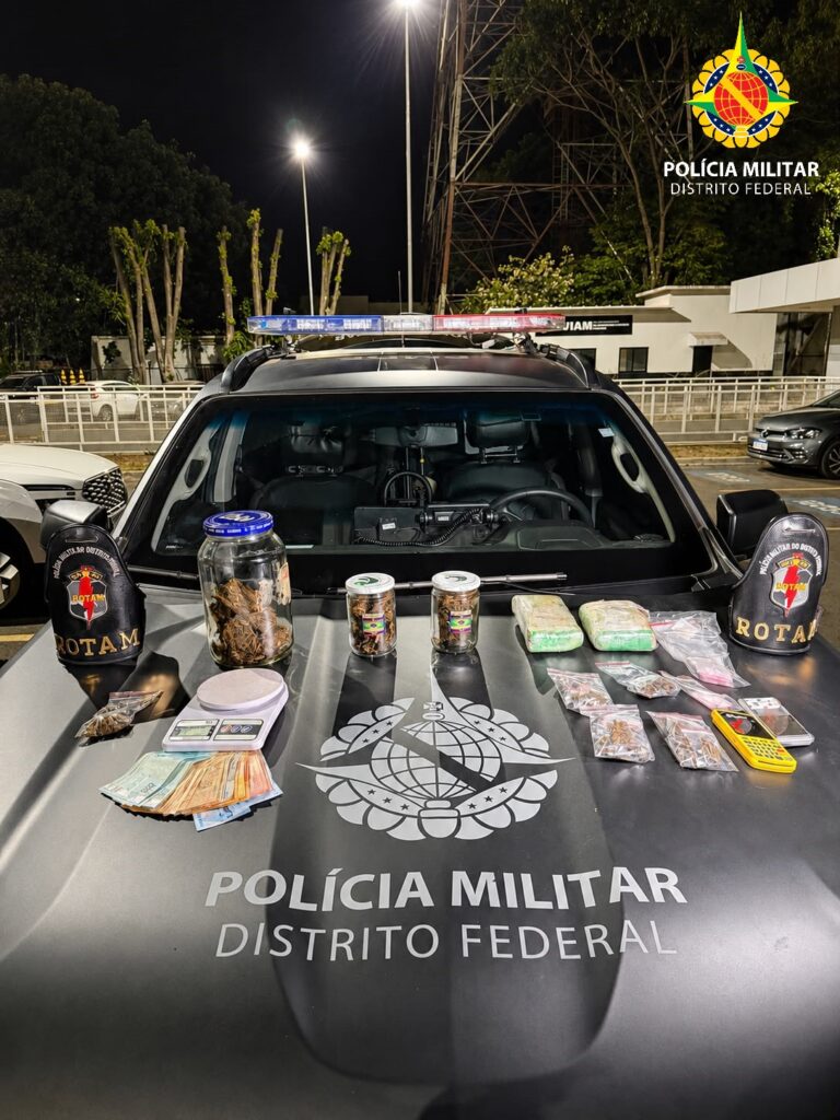 ROTAM prende dois suspeitos e apreende drogas, veículos e dinheiro em Ceilândia