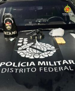 PM prende suspeito de tráfico e apreende arma de fogo em operação na Ceilândia