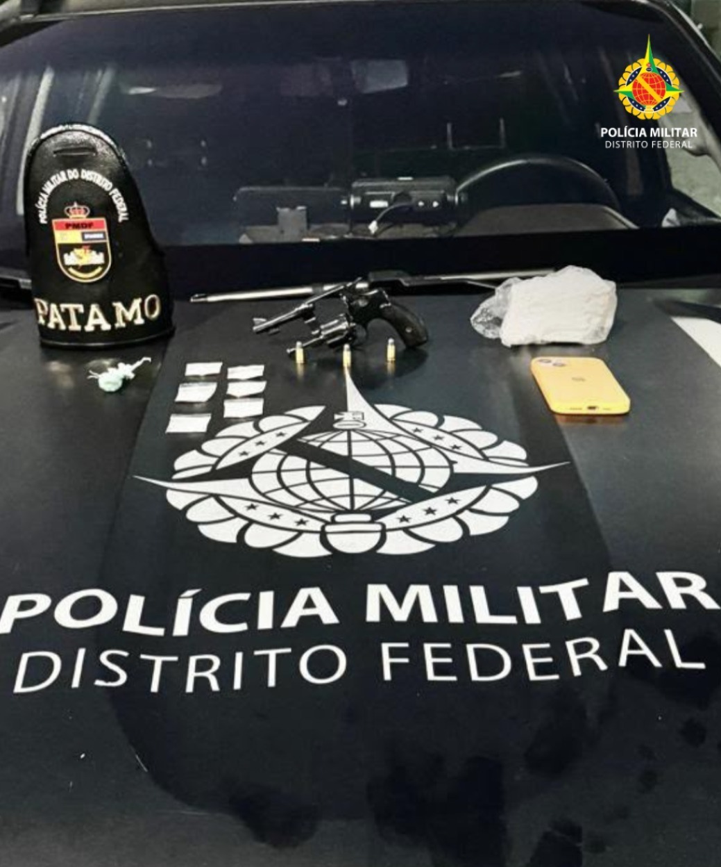 PM prende suspeito de tráfico e apreende arma de fogo em operação na Ceilândia