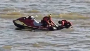 Colisão entre embarcações deixa piloto ferido em Aruanã; vídeo