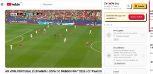 como é a extensão que reduz atraso de jogos da Copa no YouTube