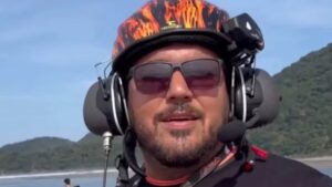 Piloto de paramotor morre após linha de pipa atingir equipamento e provocar queda em Itanhaém
