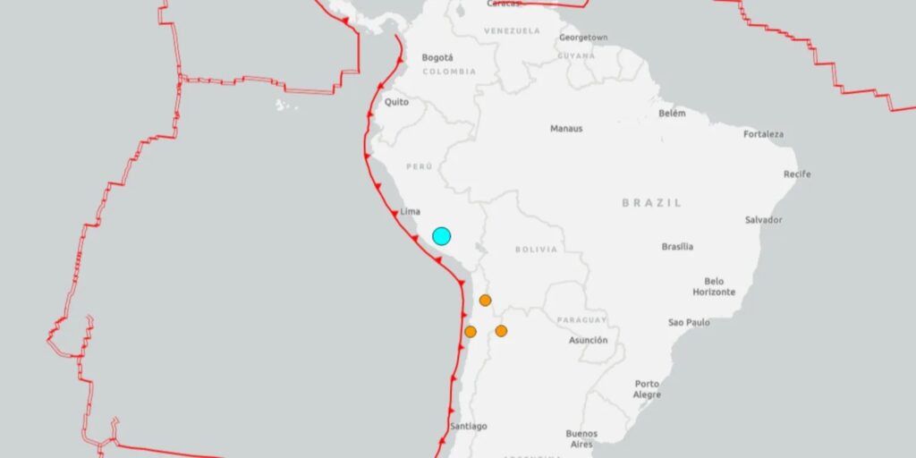 Sismo de magnitude 6,7 atinge regiões no sul do Peru