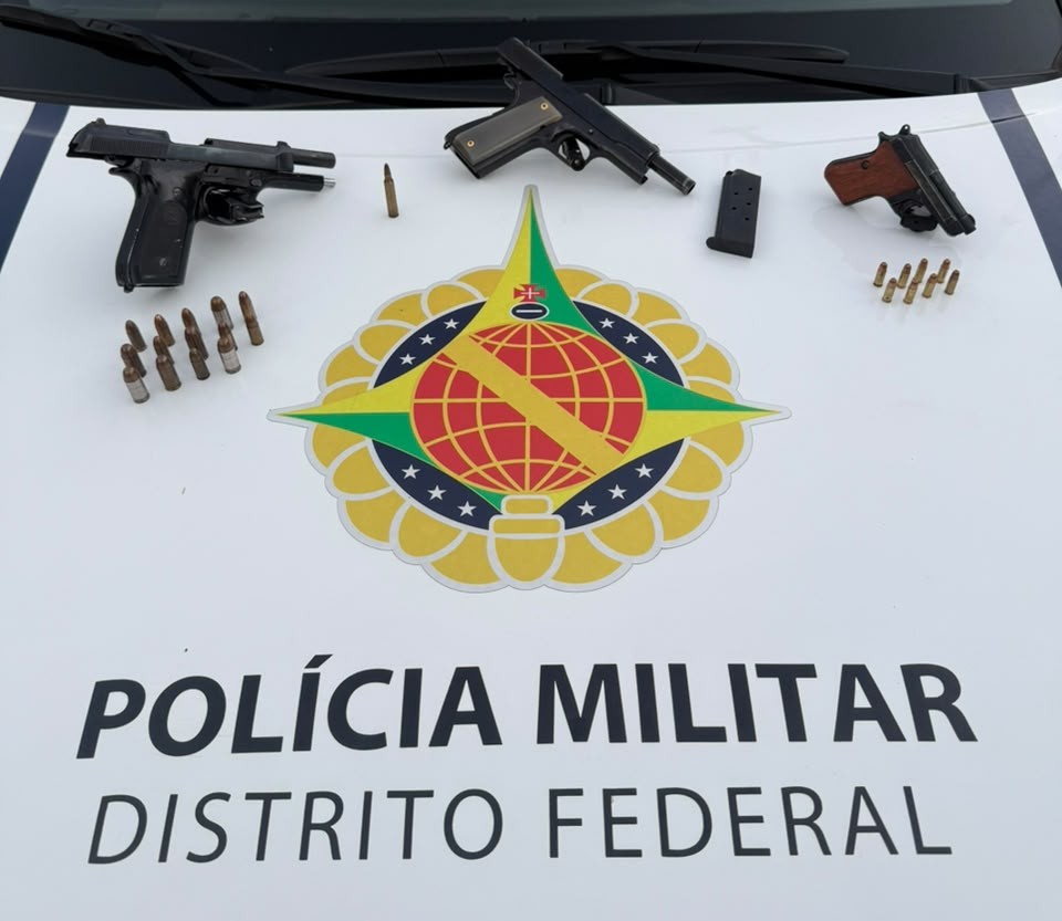 Idoso é preso após PM encontrar três armas e munições sem registro no Gama