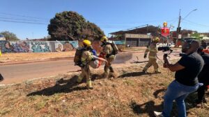 CBMDF participa de simulado de emergência com vazamento de combustível em Ceilândia