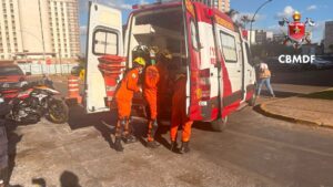 Cabo de aço atinge dois homens no Setor Hoteleiro Sul, em Brasília