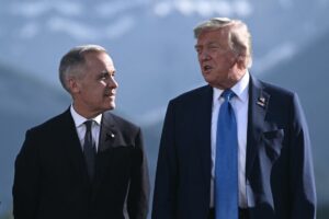 Trump e Carney conversam antes da imposição de novas tarifas americanas sobre o Canadá