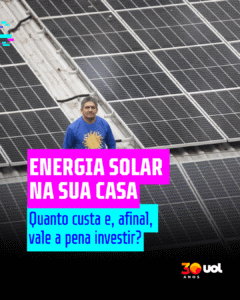 Energia solar em casa: quanto custa e qual é o impacto na sua conta de luz