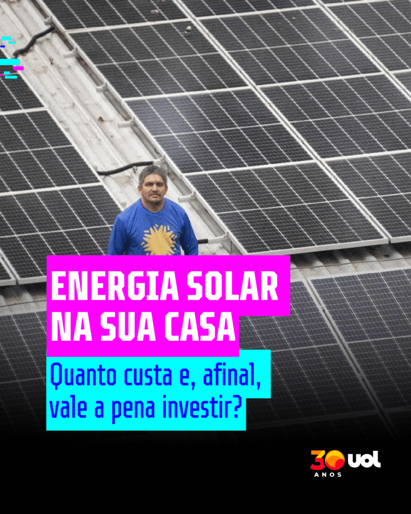 Energia solar em casa: quanto custa e qual é o impacto na sua conta de luz