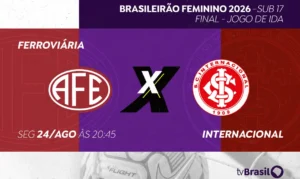 TV Brasil transmite final do Feminino Sub-17 entre Ferroviária e Inter