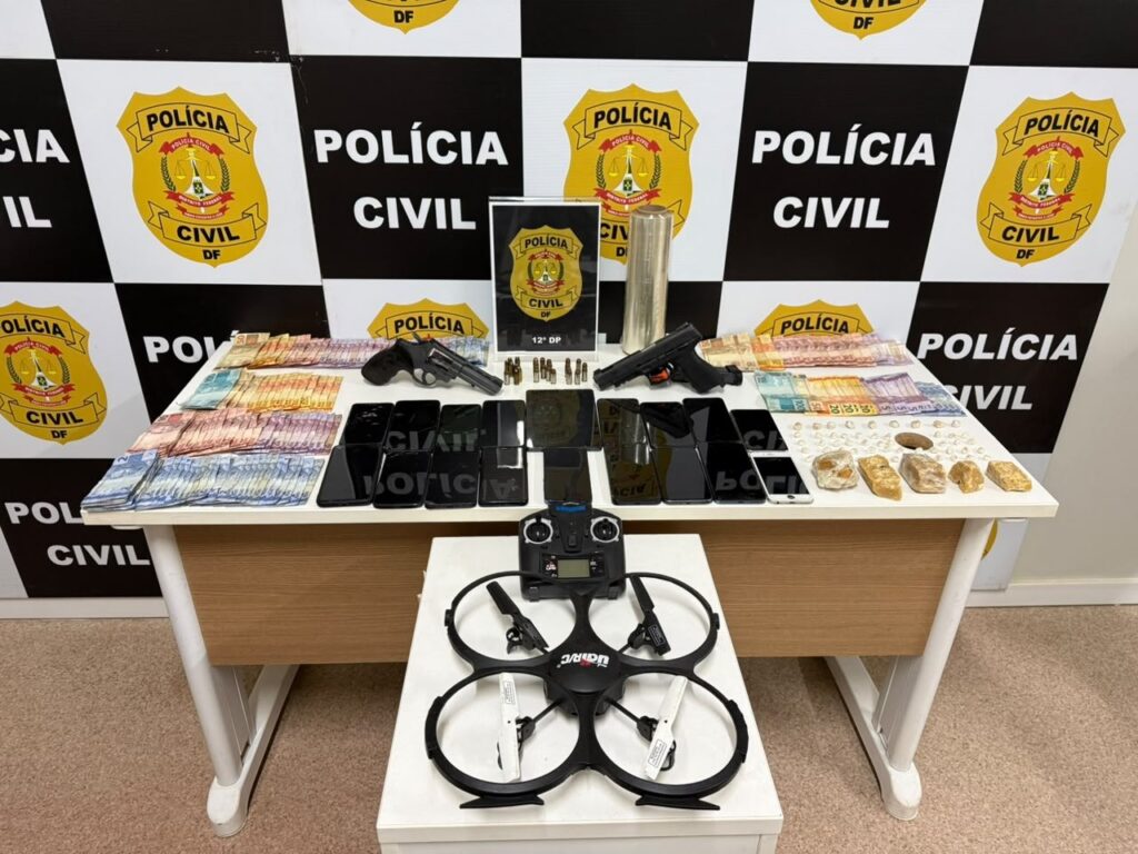 Operação da PCDF prende três suspeitos e apreende crack e armas em Taguatinga