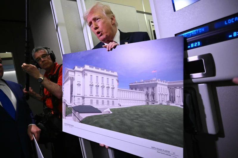 Obras do salão de baile de Trump são bloqueadas em recurso
