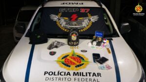Trio é detido com revólver, cocaína e ecstasy após perseguição em Vicente Pires