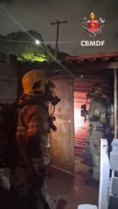 Incêndio atinge barraco em Ceilândia e mobiliza duas viaturas dos bombeiros