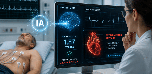 IA no ECG detecta doença no coração em 2 segundos